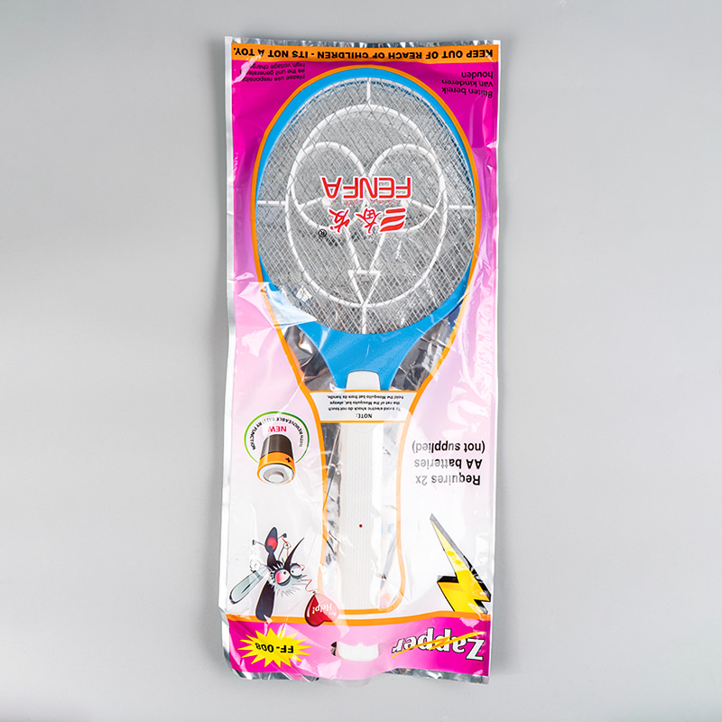 FF-008 AAA swatter mosquito leictreach faoi thiomáint ceallraí FF-008 AAA swatter mosquito leictreach faoi thiomáint ceallraí