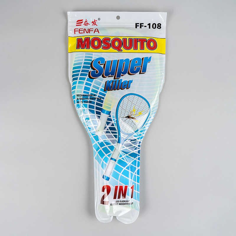 FF-108 Flashlight inscortha faoi stiúir Ceallraí Luaidhe-aigéad 250mAh le Breiseán Leictreach Mosquito Swatter FF-108 Flashlight inscortha faoi stiúir Ceallraí Luaidhe-aigéad 250mAh le Breiseán Leictreach Mosquito Swatter