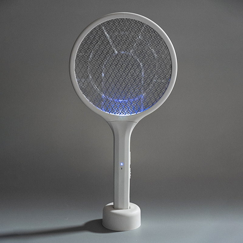 FF-672 500mAh ceallraí litiam patrún meirge-éadrom leictreach mosquito swatter le bonn FF-672 500mAh ceallraí litiam patrún meirge-éadrom leictreach mosquito swatter le bonn